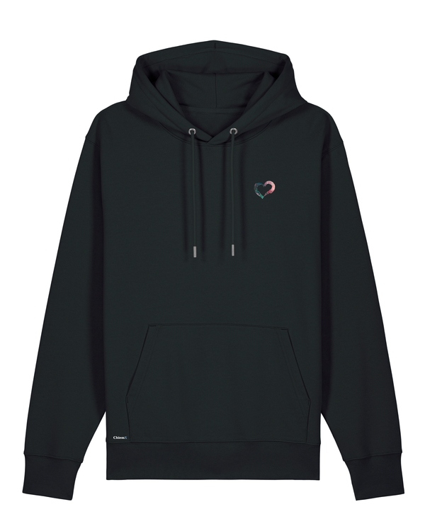 Bio-Baumwolle Hoodie mit geschwungenem Herz - Arts Edition