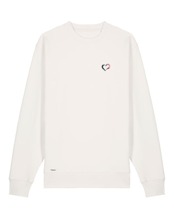 Bio-Baumwolle Sweater mit geschwungenem Herz - Arts Edition