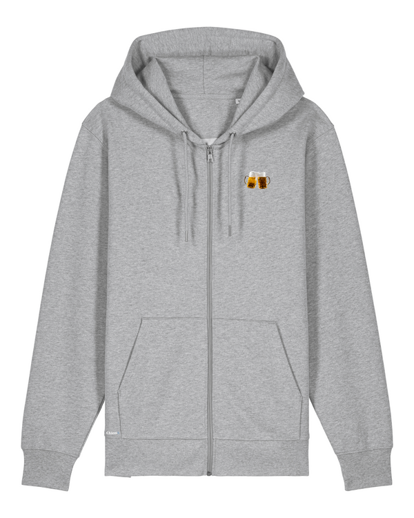 Bio-Baumwolle Zipper mit Bierkrügen - Bavarian Edition