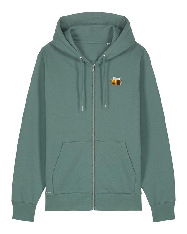 Bio-Baumwolle Zipper mit Bierkrügen - Bavarian Edition