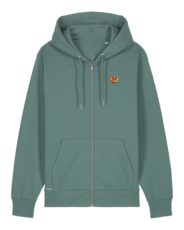 Bio-Baumwolle Zipper mit Breze - Bavarian Edition