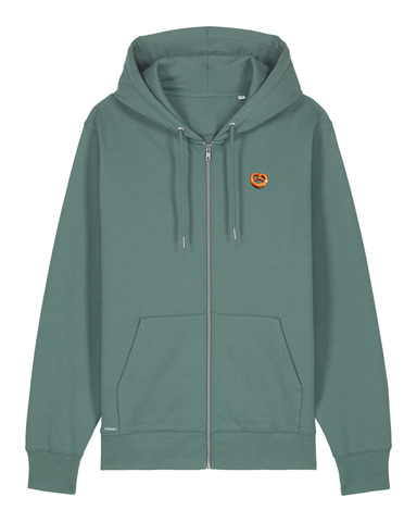 Bio-Baumwolle Zipper mit Breze - Bavarian Edition