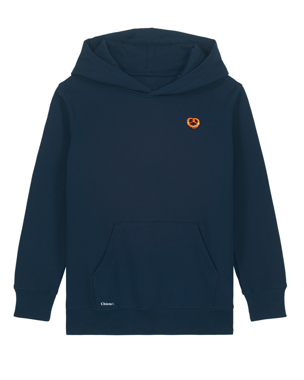 Bio-Baumwolle Kinder Hoodie mit Breze - Bavarian Edition