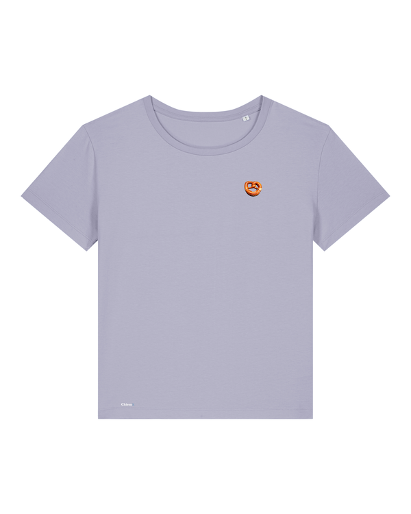 Bio-Baumwolle Frauen Rundhals T-Shirt mit Breze - Bavarian Edition