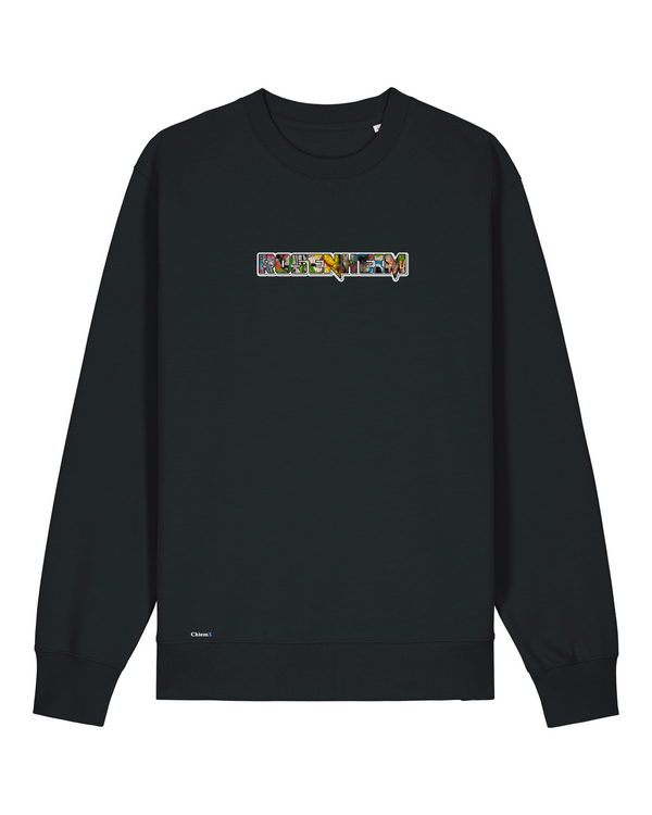 Bio-Baumwolle Sweater mit buntem Rosenheim Schriftzug - City Edition