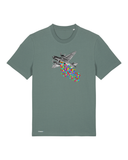 Bio-Baumwolle T-Shirt mit "Schmeißt Konfetti. Keine Bomben." - Special Edition
