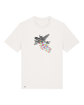 Bio-Baumwolle T-Shirt mit "Schmeißt Konfetti. Keine Bomben." - Special Edition