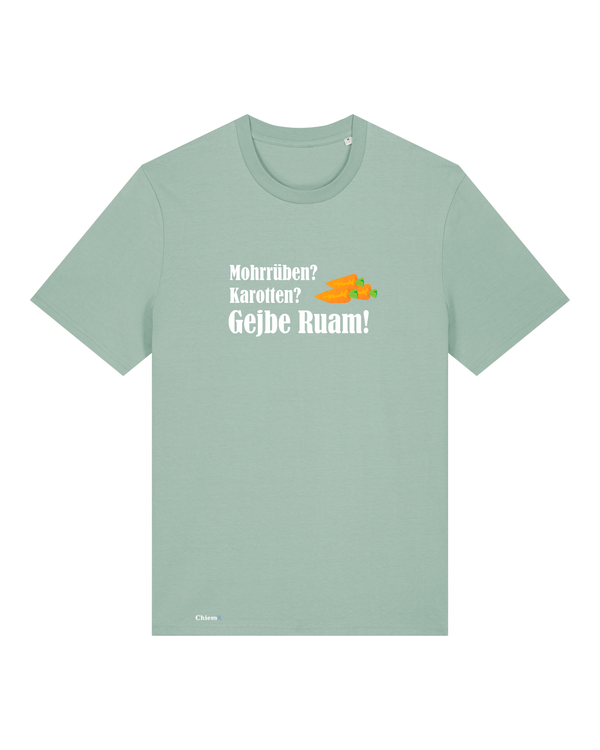 Bio-Baumwolle Kinder T-Shirt mit "Karotten, Mohrrüben, Gejbe Ruam" - Special Edition