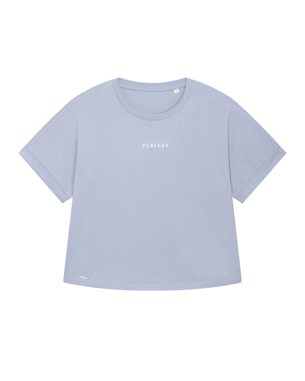 Bio-Baumwolle Frauen Oversized Shirt mit "Ganz & Garnicht PERFEKT" - Special Edition