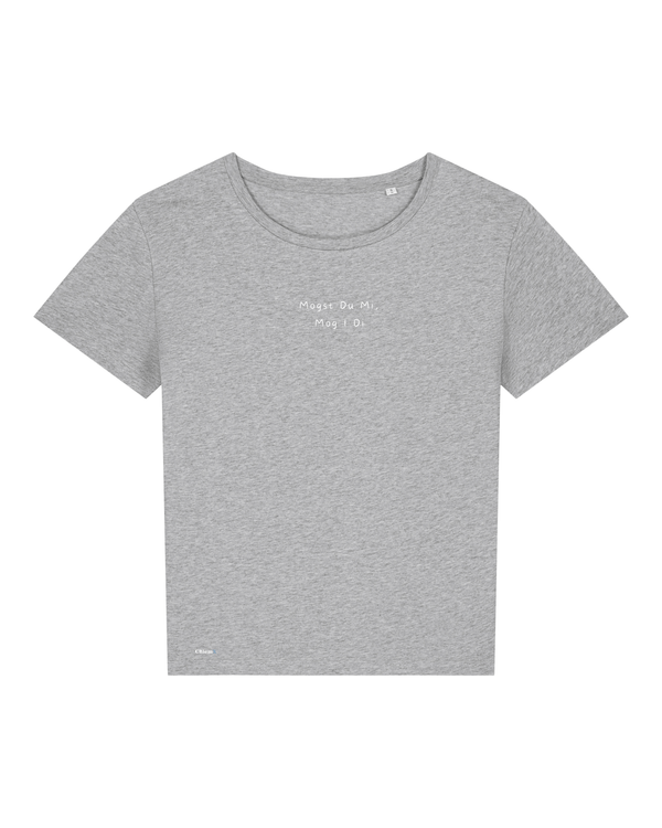 Bio-Baumwolle Frauen Rundhals T-Shirt mit "Mogst Du Mi, Mog I Di" - Special Edition