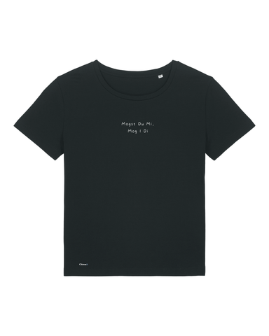 Bio-Baumwolle Frauen Rundhals T-Shirt mit "Mogst Du Mi, Mog I Di" - Special Edition